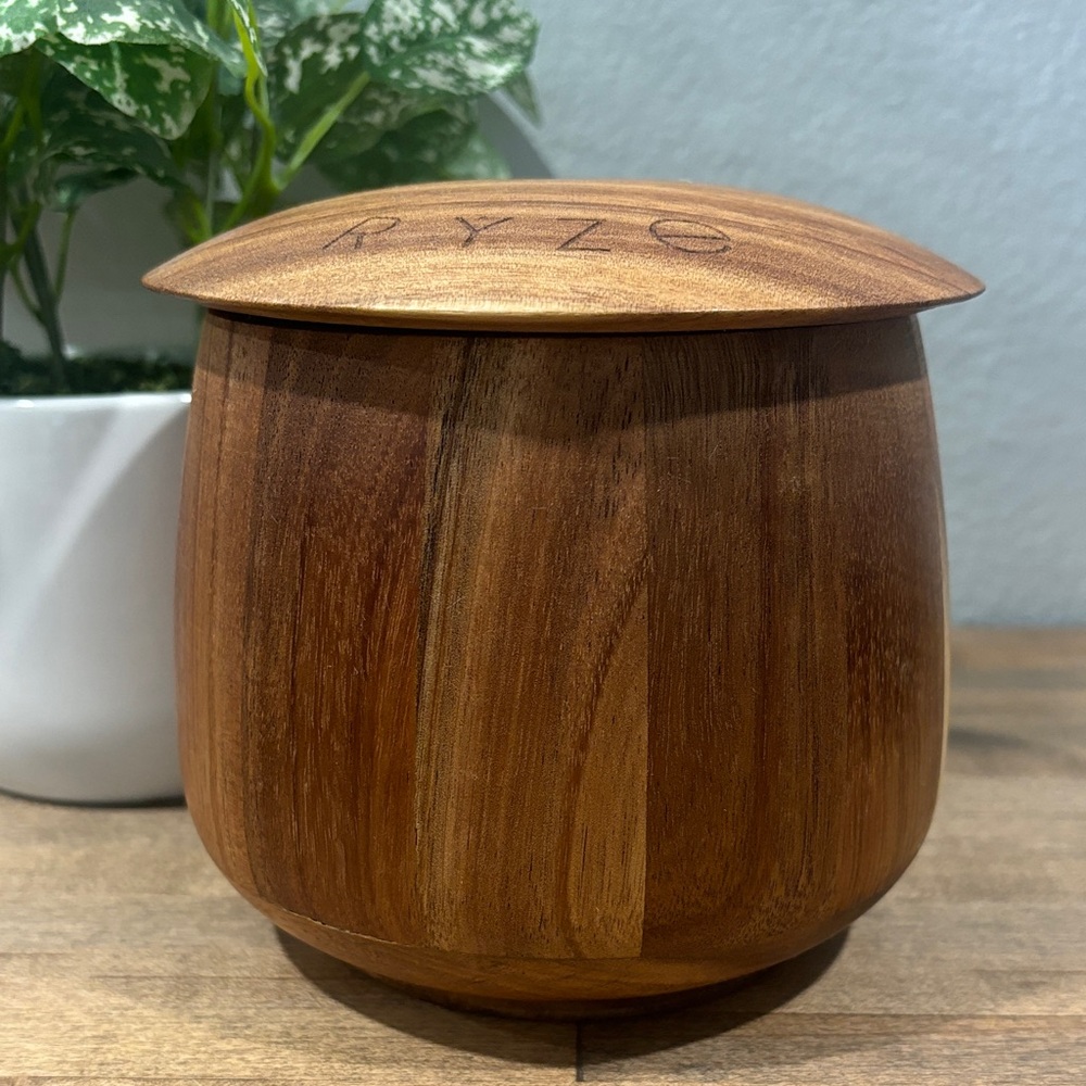 RYZE ~ Acacia Wooden Jar with Lid